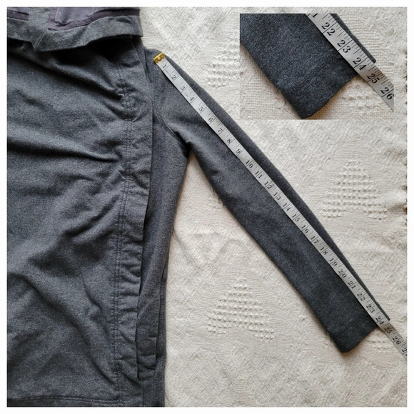 Lululemon Savasana Wrap cardigan snap button jacket dark grey  size 4 - Picture 11 of 11